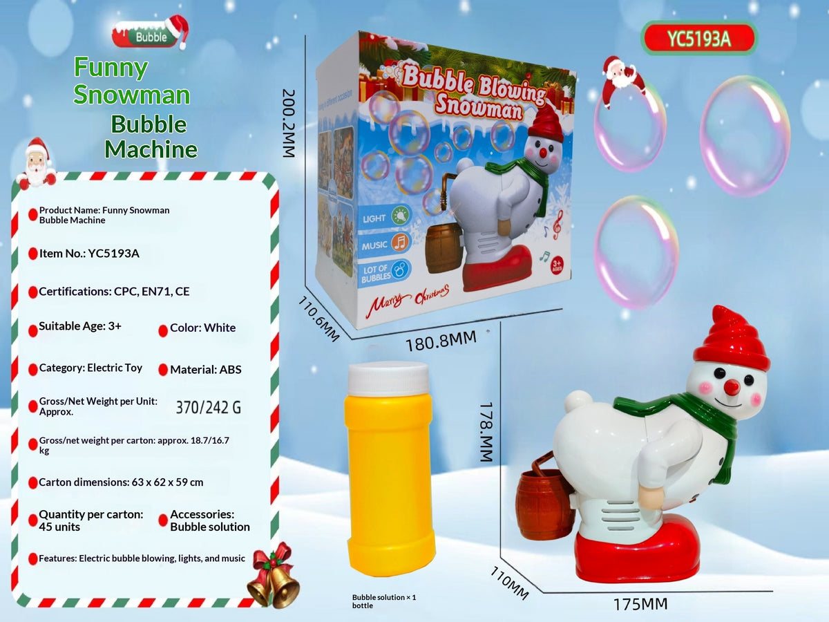 Electric Santa Claus Bubbles Machine