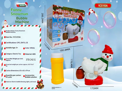 Electric Santa Claus Bubbles Machine