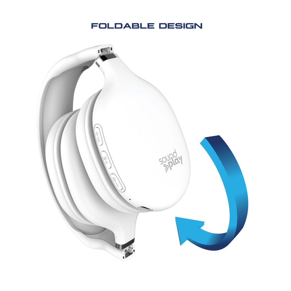 Foldable Wireless Headphones White