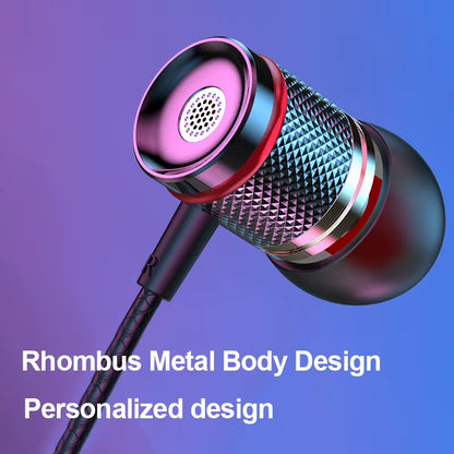 HIFI Heavy Bass Earphone 3.5MM Aux/Type-C with Mic