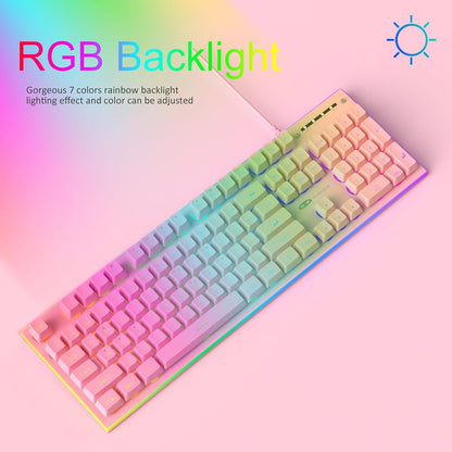 Pink GT838 Gaming Keyboard and Mouse Combo