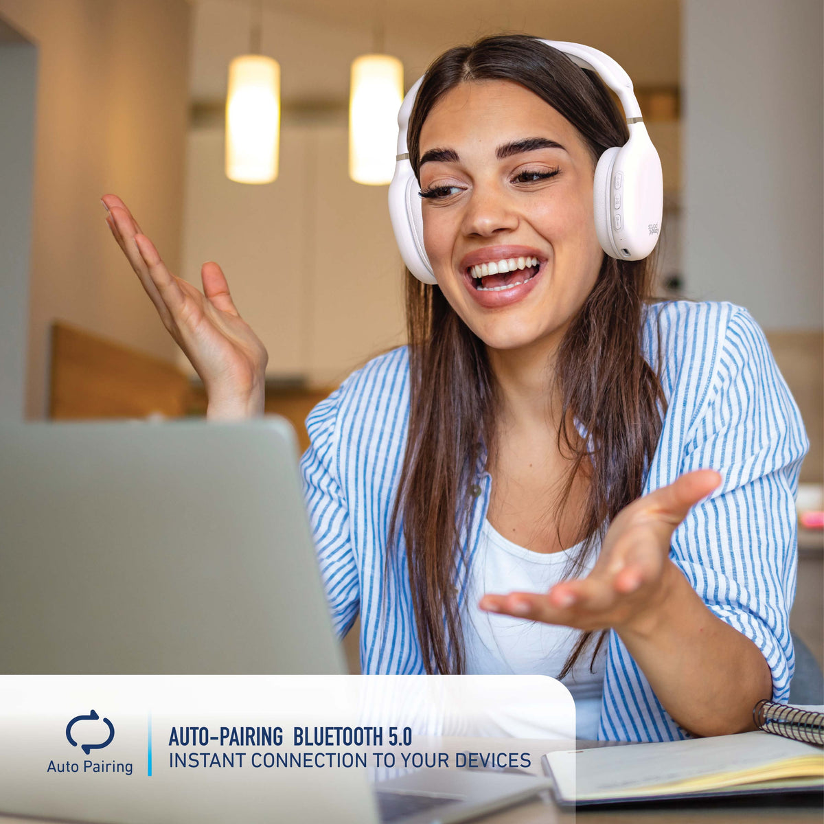 Foldable Wireless Headphones White