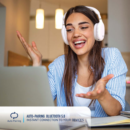 Foldable Wireless Headphones White
