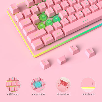 Pink GT838 Gaming Keyboard and Mouse Combo