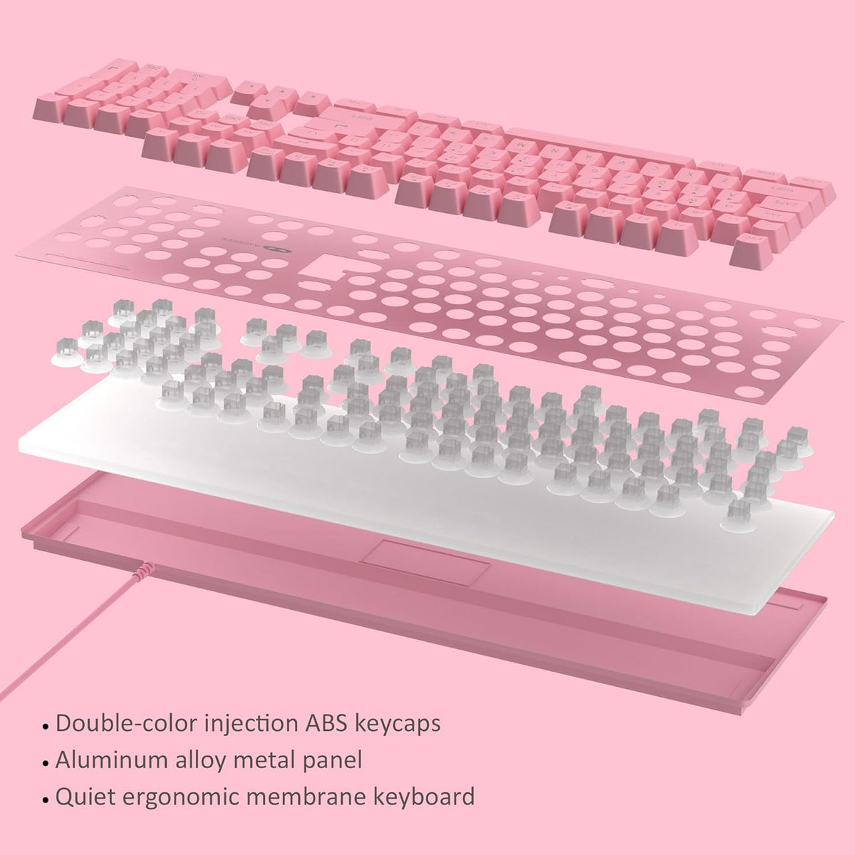 Pink GT838 Gaming Keyboard and Mouse Combo