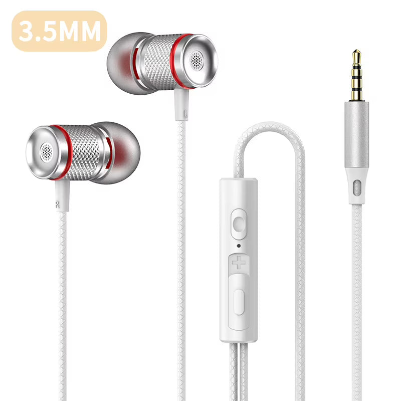 HIFI Heavy Bass Earphone 3.5MM Aux/Type-C with Mic
