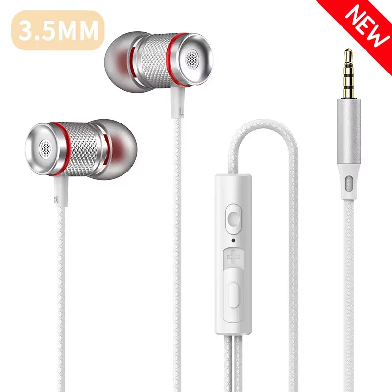 HIFI Heavy Bass Earphone 3.5MM Aux/Type-C with Mic