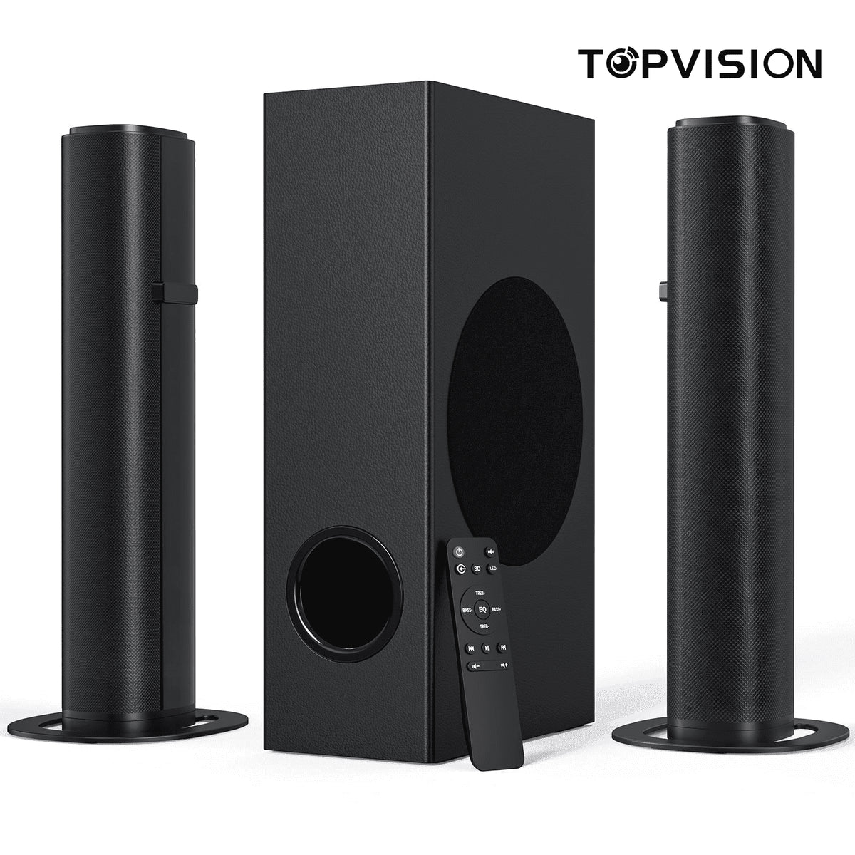 Sound Bar with Subwoofer, 120W Separable Sound Bar for TV, 2-In-1 Detachable Sound Bar with Usb/Aux/Coaxial/Optical/Hdmi/Bluetooth