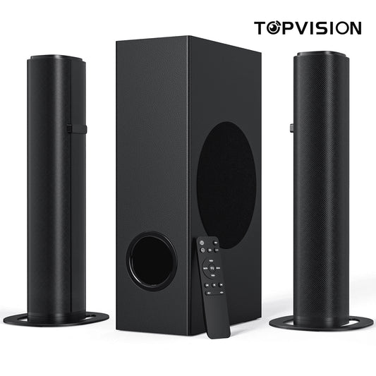 Sound Bar with Subwoofer, 120W Separable Sound Bar for TV, 2-In-1 Detachable Sound Bar with Usb/Aux/Coaxial/Optical/Hdmi/Bluetooth