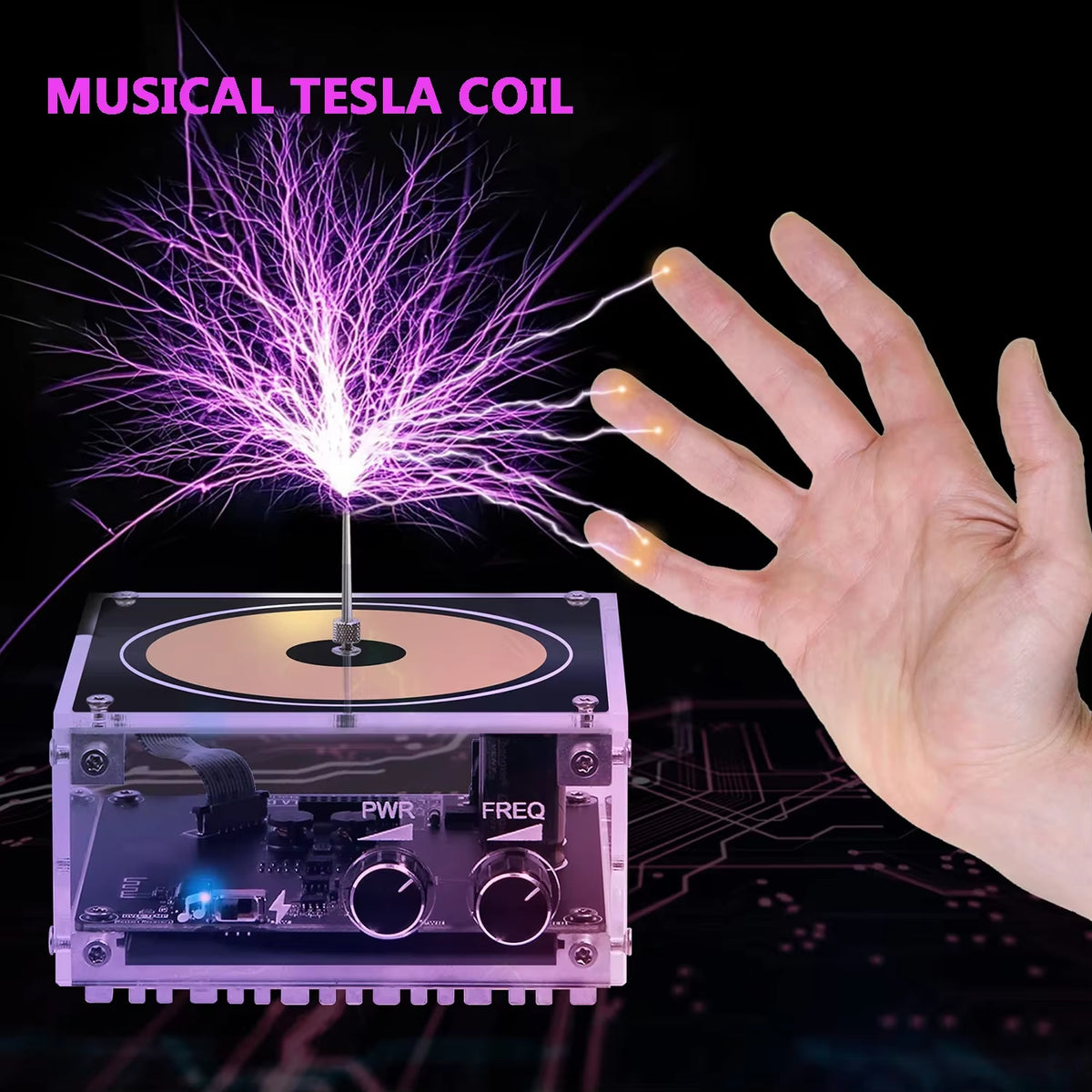 Multi-Function Tesla Music Tesla Coil Speaker with Wireless Transmission Lighting