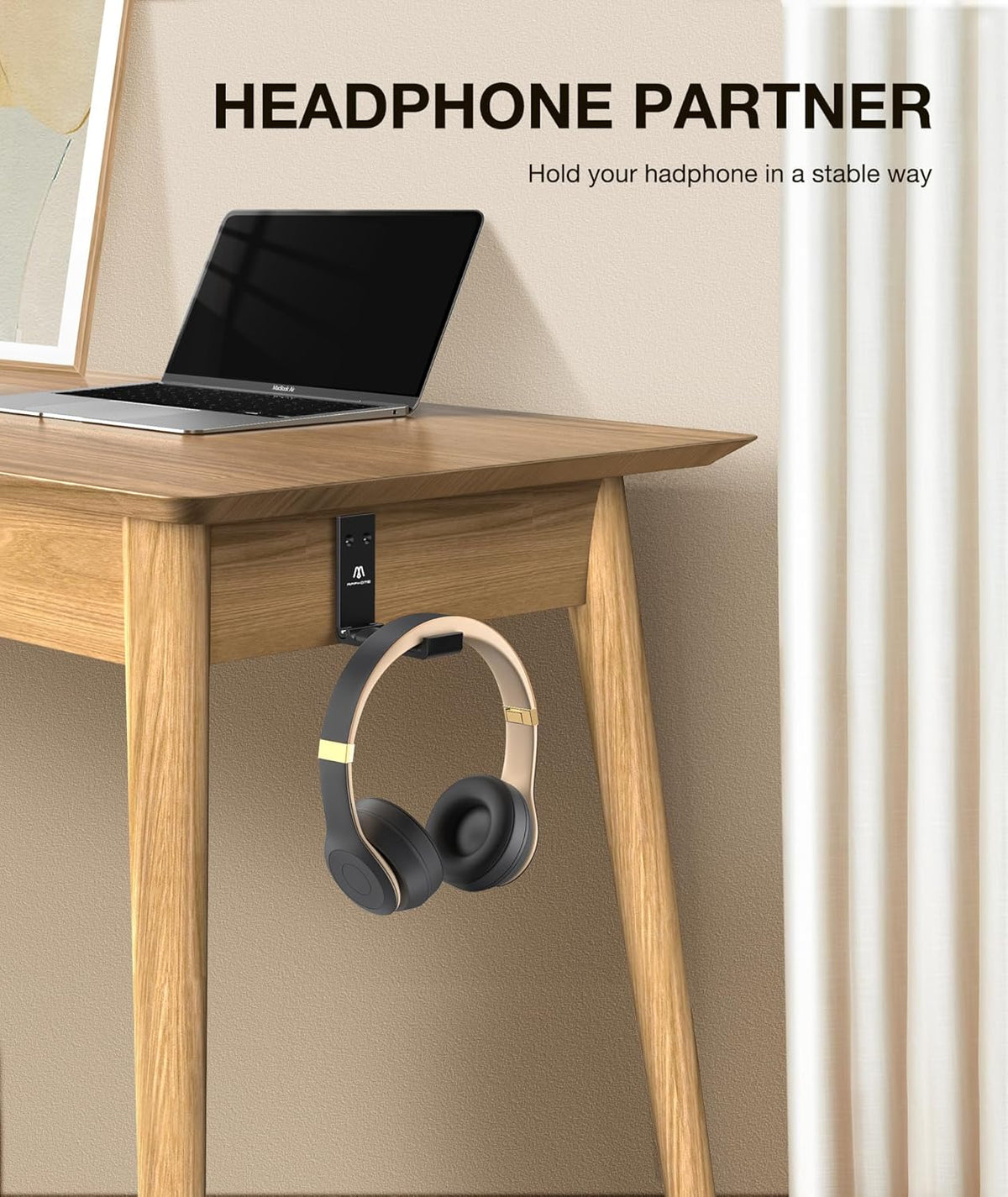 Foldable Aluminum Headphone Stand & Mount