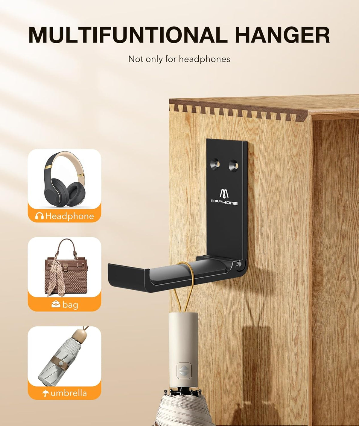 Foldable Aluminum Headphone Stand & Mount