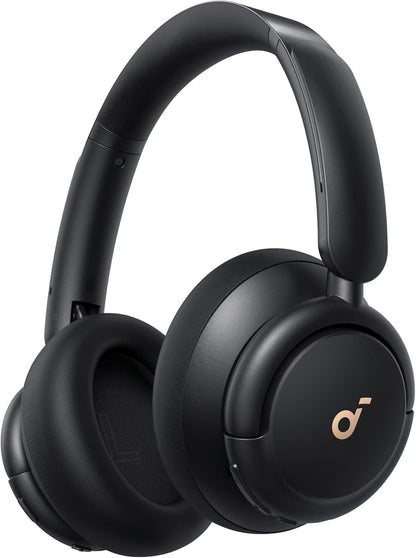 Q30 Hybrid Active Noise Cancelling Over-Ear Bluetooth Headphones, 50H Playtime, Hi-Res Audio, Custom EQ, Multipoint, Black