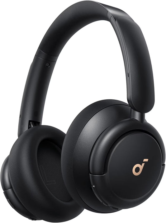 Q30 Hybrid Active Noise Cancelling Over-Ear Bluetooth Headphones, 50H Playtime, Hi-Res Audio, Custom EQ, Multipoint, Black