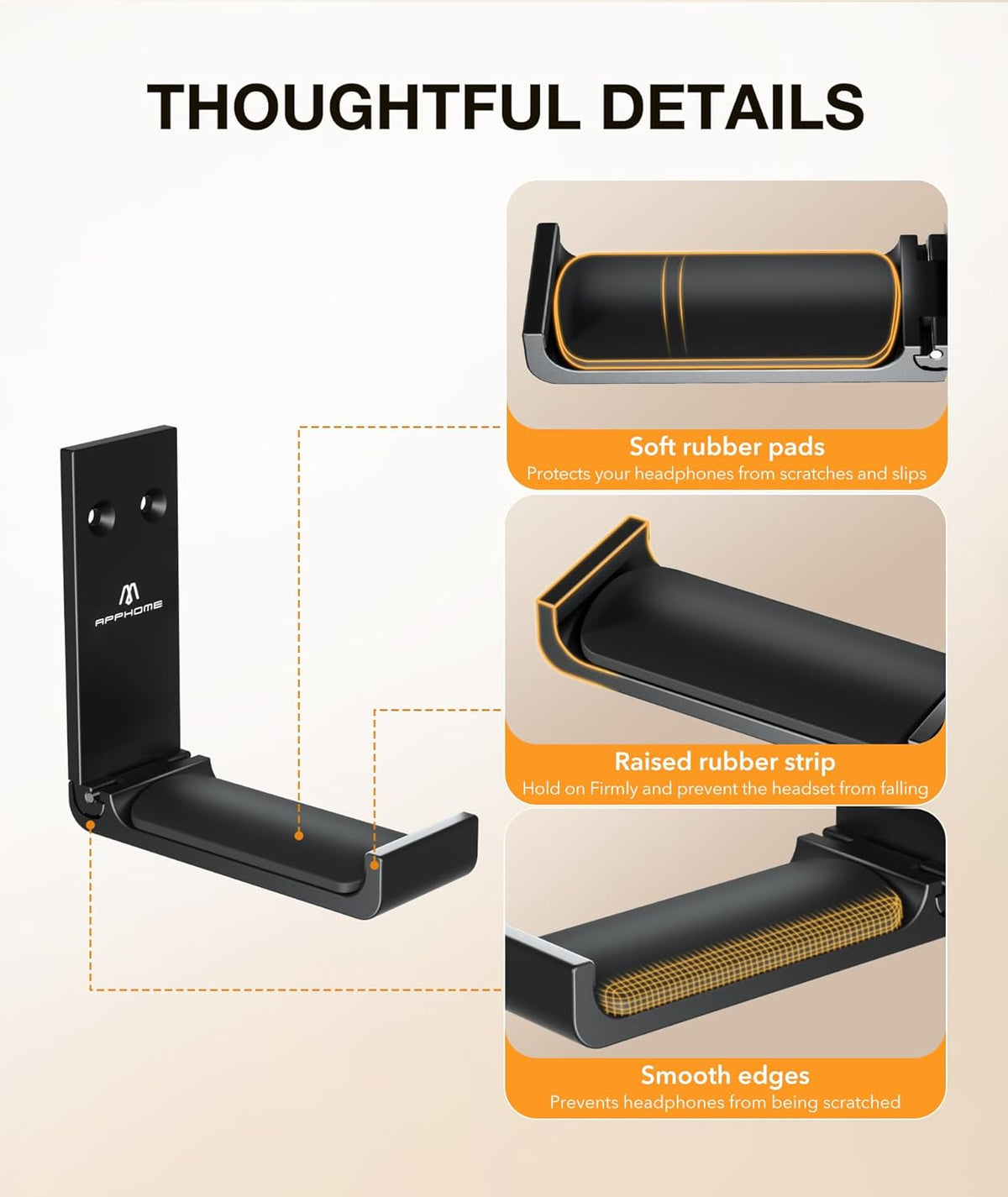 Foldable Aluminum Headphone Stand & Mount