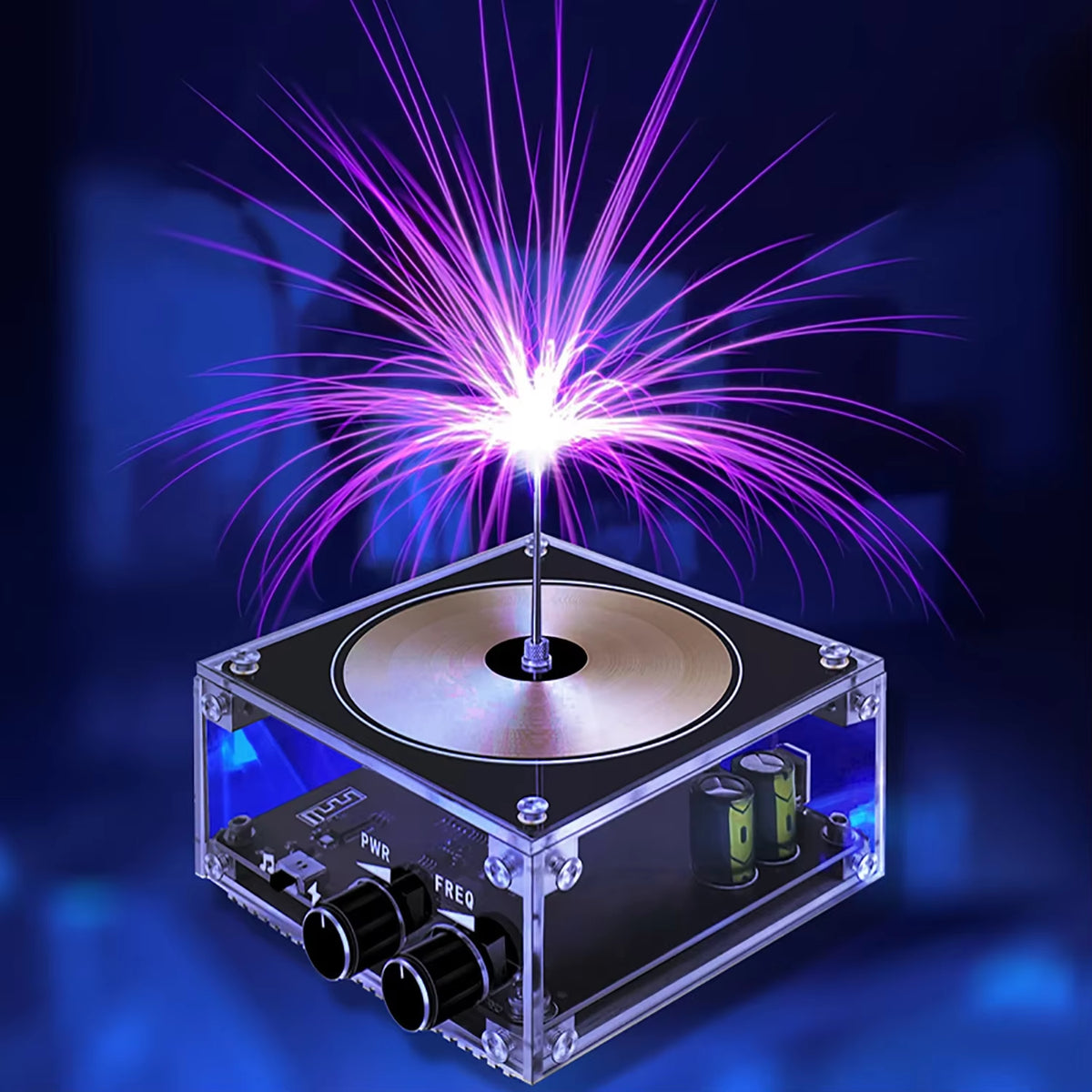 Multi-Function Tesla Music Tesla Coil Speaker with Wireless Transmission Lighting